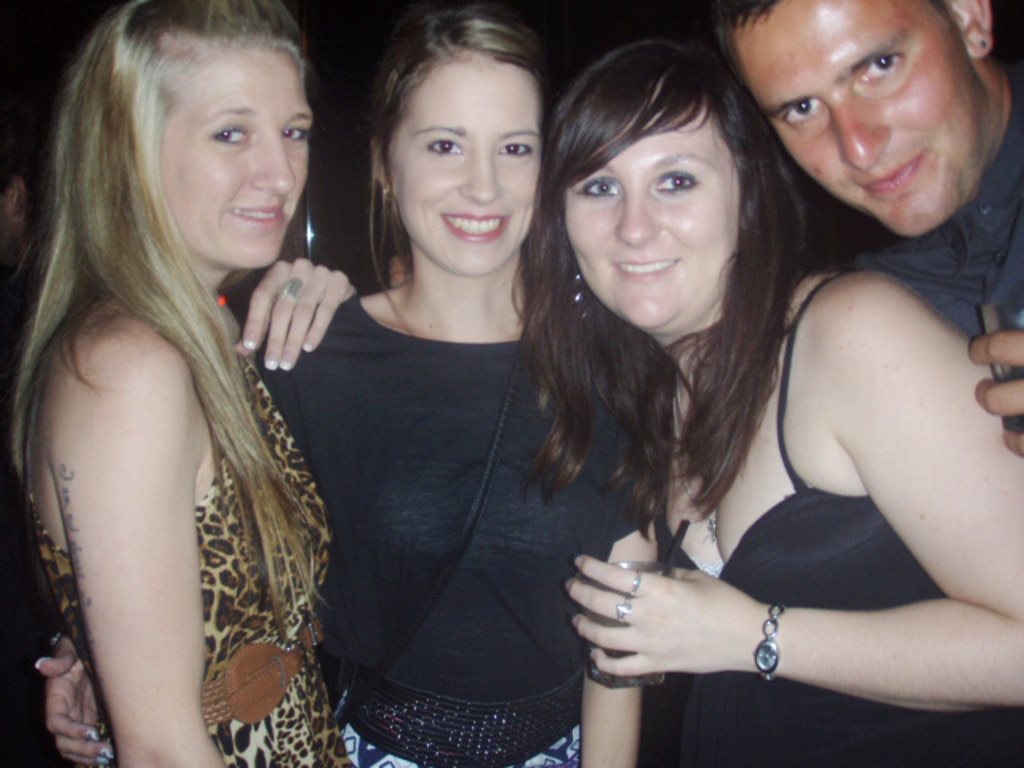 Liz Baker, Charlee Jennings, Chloe Griffin and Joel Frazer at the Cube Hotel. nitelife photo contributed