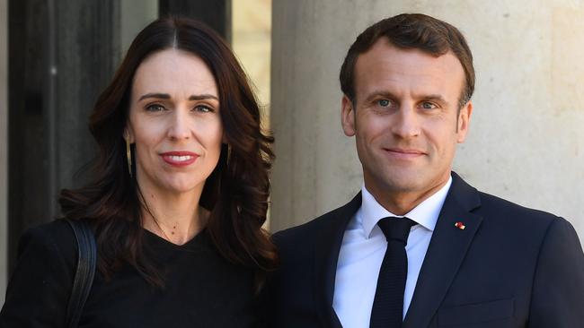 Jacinda Ardern launched the Christchurch Call with French President Emmanuel Macron. Picture: AFP.