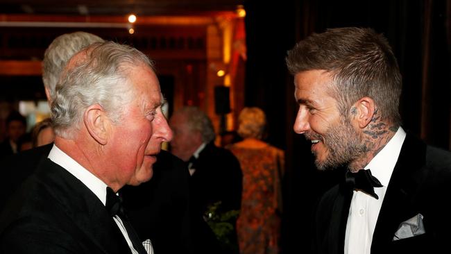 The King with David Beckham in 2019. Picture: John Sibley - WPA Pool/Getty Images