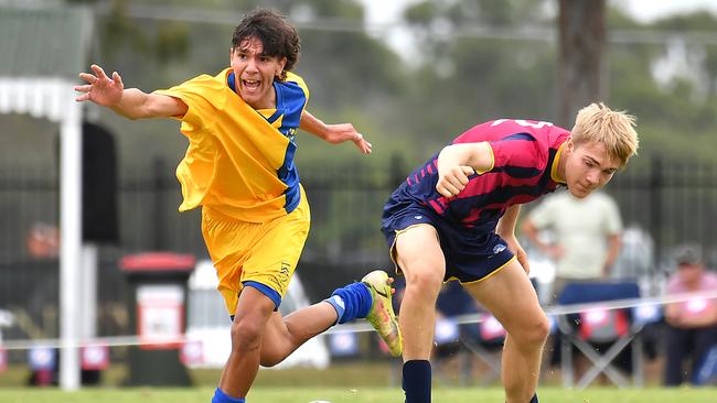 GPS first XI soccer, Brisbane SHS v Toowoomba Grammar. Saturday April 29, 2023. Picture, John Gass