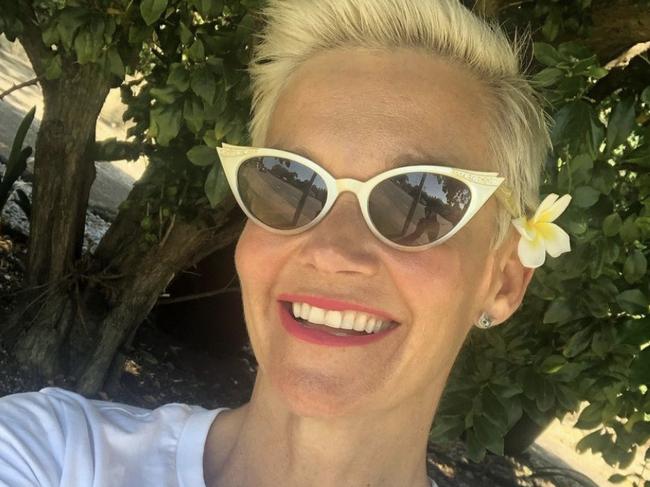 TV presenter Jessica Rowe wears a design by Confetti Rebels. Picture: Instagram/@jessrowe