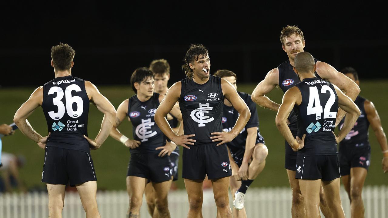 The Blues were handed a ‘reality check’ in their pre-season loss to Sydney. Picture: Phil Hillyard