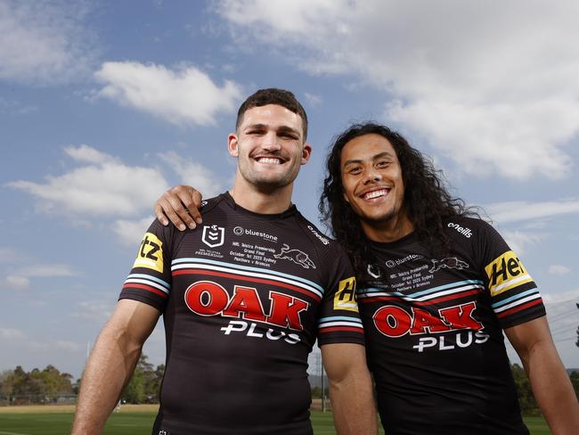 The Panthers are keen to keep halves Nathan Cleary and Jarome Luai together – but not at any price. Picture: Jonathan Ng