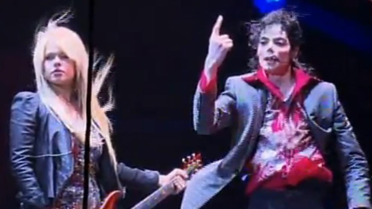 Adelaide's Orianthi Panagaris who was one of the guitarists in Michael Jackson's band for his final This Is It tour in 2009. Picture: YouTube.