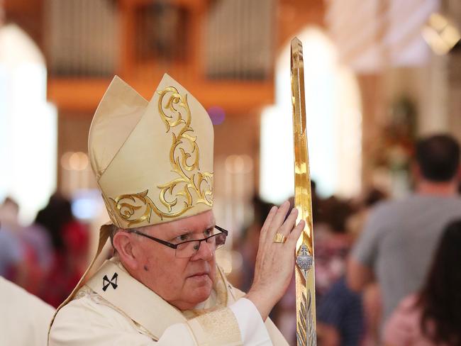 Mark Coleridge Archbishop of Brisbane, Christmas Day Mass, The Cathedral of St Stephen, Brisbane. Photographer: Liam Kidston.