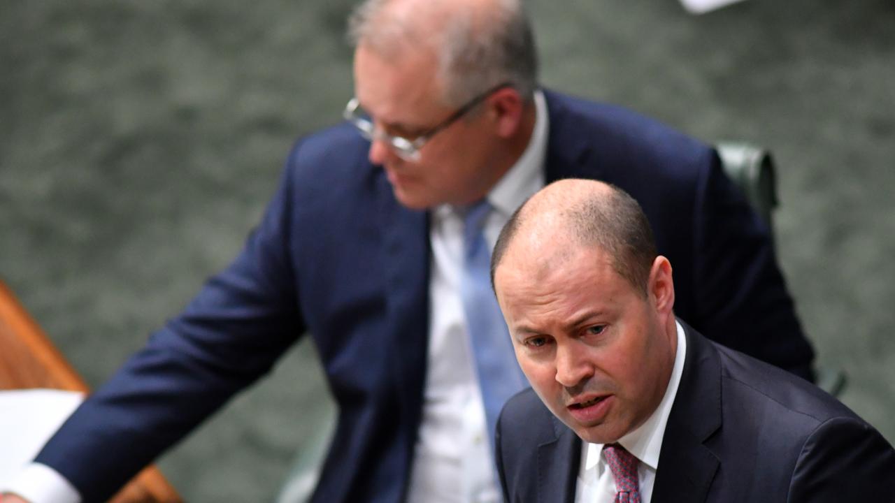 Australian Treasurer Josh Frydenberg has been “hit in the arse by a rainbow”. Picture: Sam Mooy/Getty Images.