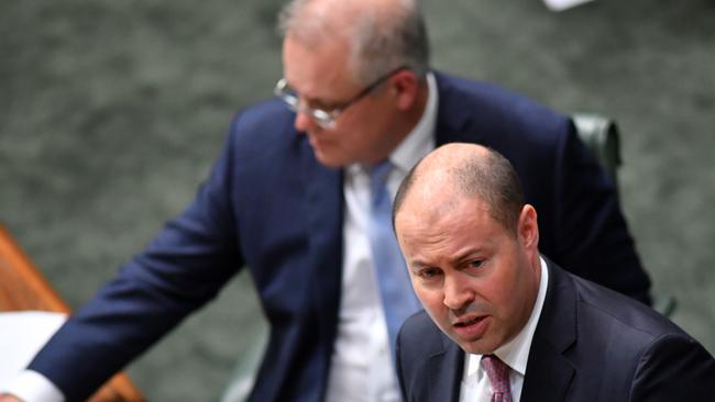 Australian Treasurer Josh Frydenberg has been “hit in the arse by a rainbow”. Picture: Sam Mooy/Getty Images.