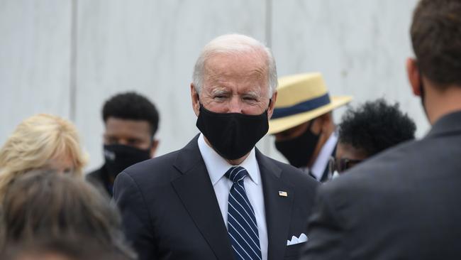 Democratic presidential nominee and former Vice President Joe Biden in Shanksville, Pennsylvania, on September 11. Picture: Getty Images