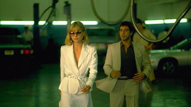 Michelle Pfeiffer and Al Pacino in Scarface.