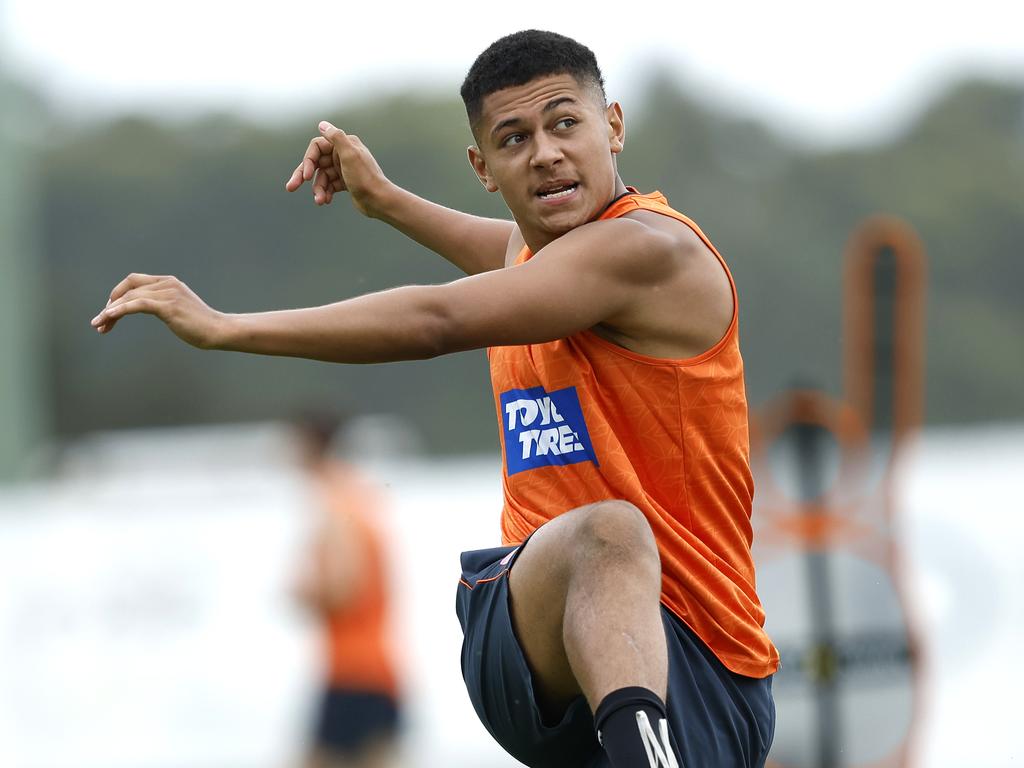 Blacktown-local Josaia Delana kicked a great goal in front of his friends and family in attendance. Picture: Phil Hillyard