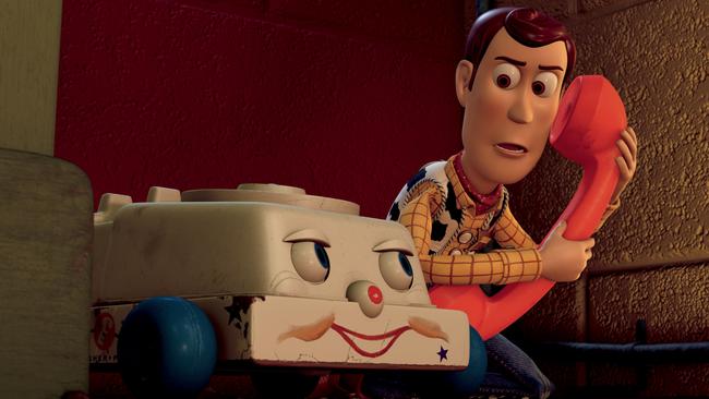 Woody makes a call in Disney Pixar’s <i>Toy Story 3, </i>Saturday, 9.25pm, Disney Movies (404).