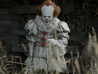 This image released by Warner Bros. Pictures shows Bill Skarsgard in a scene from "It." (Warner Bros. Pictures via AP)