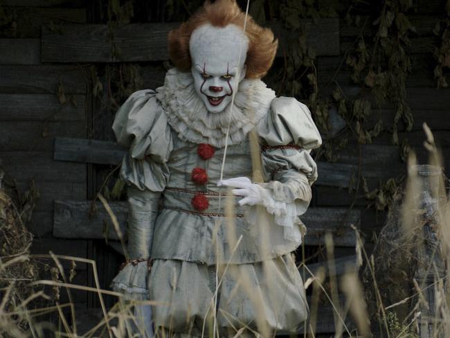 This image released by Warner Bros. Pictures shows Bill Skarsgard in a scene from 