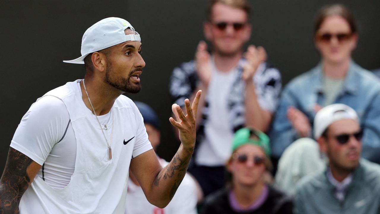 Kyrgios is never in the wrong, if you listen to the man himself. (Photo by Adrian DENNIS / AFP)