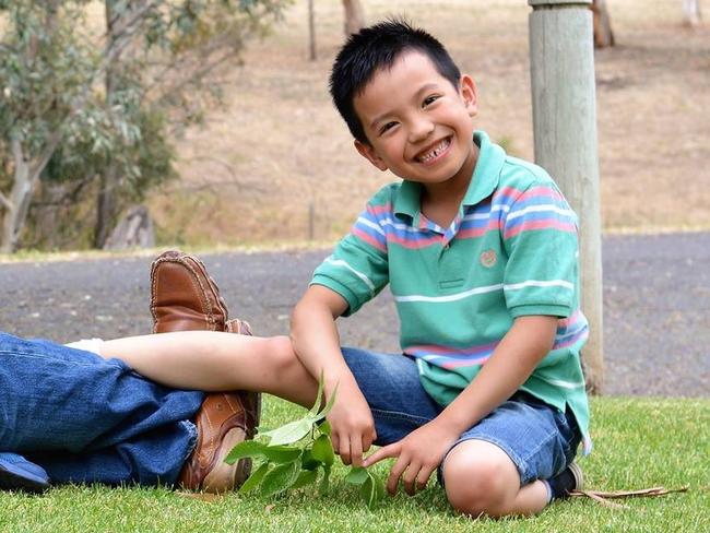 (R) Rhyle Abiado hit by train at Evanston Gardens with his father Marvin Abiado. Picture: 7News