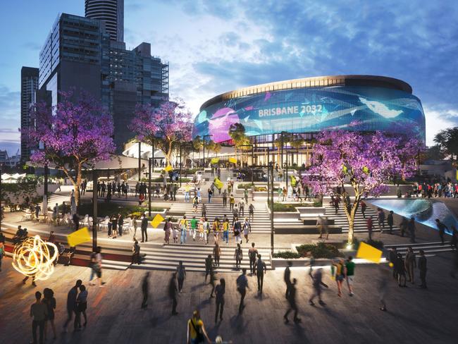 Brisbane 2032 Olympic Games renders of sporting venues proposed for development - Brisbane Arena will host swimming Picture supplied by Populous