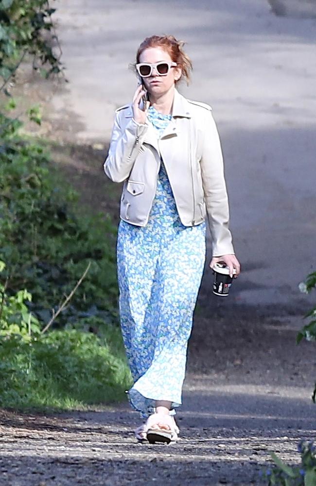 Isla Fisher, seen for the first time since her split was announced. Picture: SplashNews.com/Media Mode