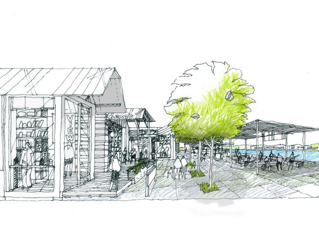 An artist’s impression of the retail hub.