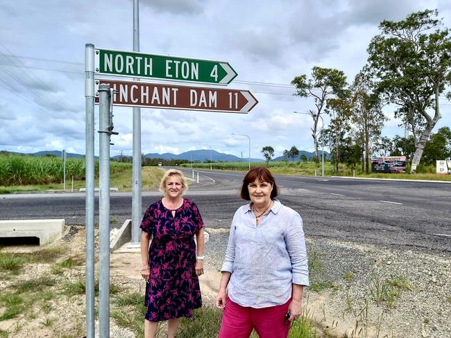 Capricornia MP Michelle Landry (left) and Mackay MP Julieanne Gilbert celebrate the completed works on the Peak Downs Highway between Eton and Mackay. Ms Gilbert hopes the budget will deliver increased investments in road infrastructure. Picture: Duncan Evans