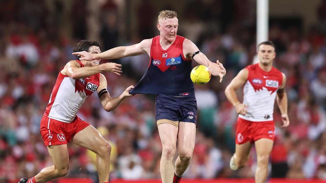 Clayton Oliver was one of the Demons’ best. Picture: Matt King/AFL Photos/Getty Images