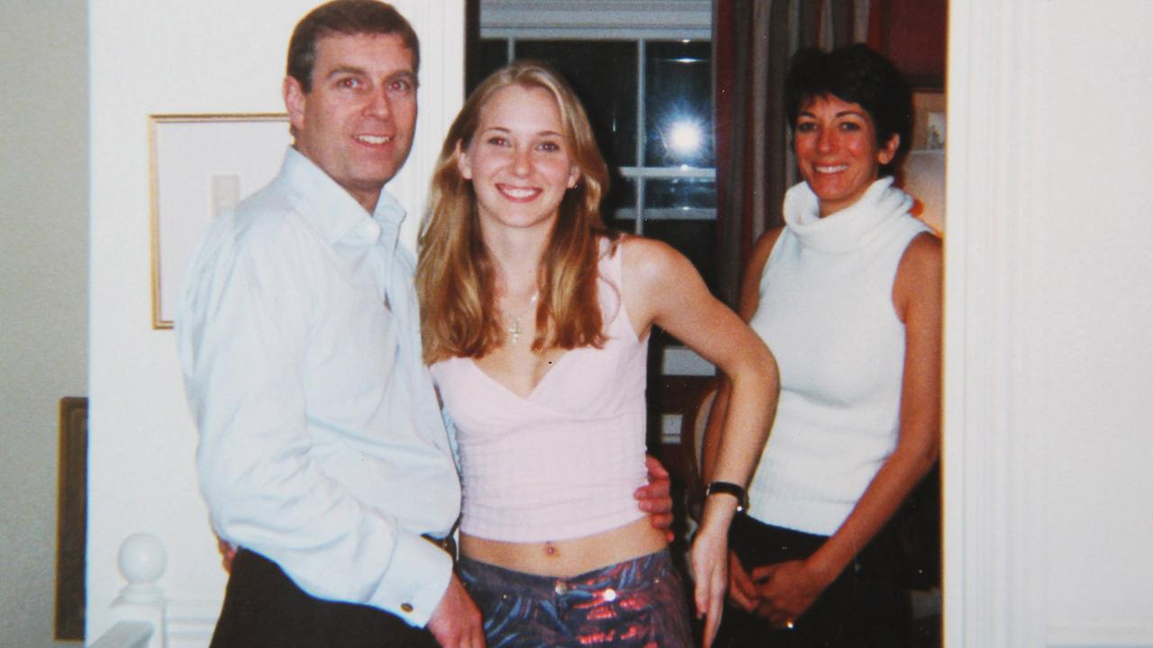 Prince Andrew and Virginia Roberts, aged 17 at Ghislaine Maxwell's townhouse in London.