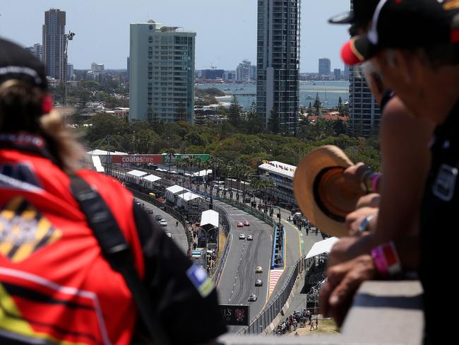 Action during Day 2, Saturday of the GC 660 through the streets of Surfers Paradise. Pics Adam Head