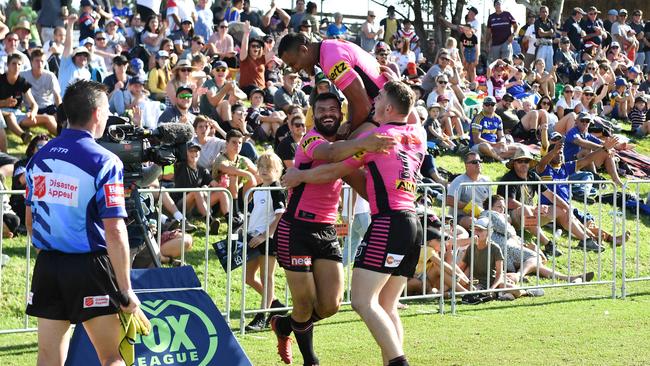 There were good signs for the Panthers in the trial against Parramatta. Photo: Nathan Hopkins NRL Photos