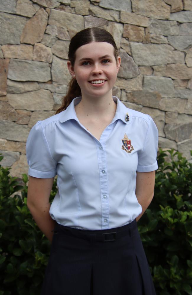 Toowoomba Anglican School 2025 Head Girl Bonnie Bryant. Picture: Supplied