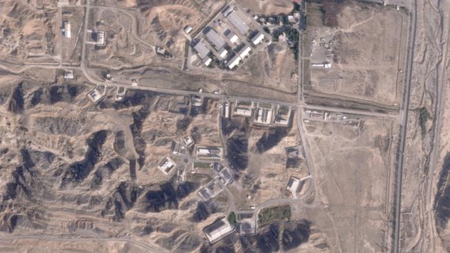 Damaged buildings at Iran's Parchin military base outside Tehran, Iran. Picture: Planet Labs PBC via AP.