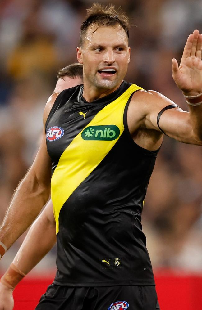 Toby Nankervis led from the front. Picture: Dylan Burns/AFL Photos via Getty Images