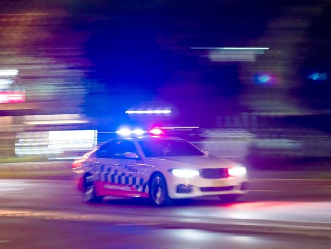 Sirens blaring and with the Air Wing overhead, police followed Mr Coulton who allegedly kept switching lanes and stopping during traffic before taking off quickly. Picture: Supplied