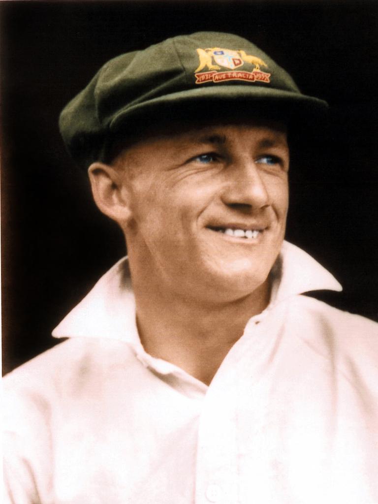 Australian cricketer Sir Donald (Don) Bradman wearing baggy green cap. Pic: Courtesy Bradman Museum.