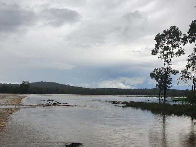 A southern Queensland town has two years worth of drinking water flow into its dam after downpours across the state. Picture: Jason Kowitz