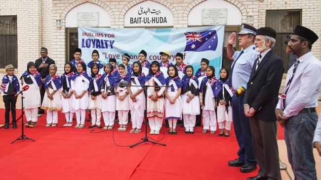 Members of the Ahmadiyya Muslim Community celebrating Australia Day in Sydney last year.