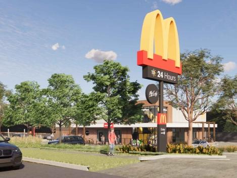 A render of the proposed Mt Evelyn McDonald's.