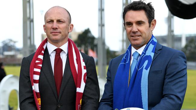 State of Origin legends Darren Lockyer and Brad Fittler.