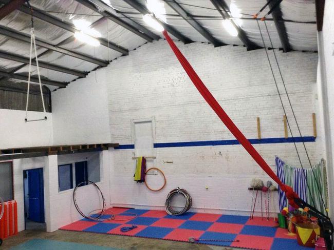 A photo on the circus’ Facebook page shows a training room at the facility. Picture: Facebook