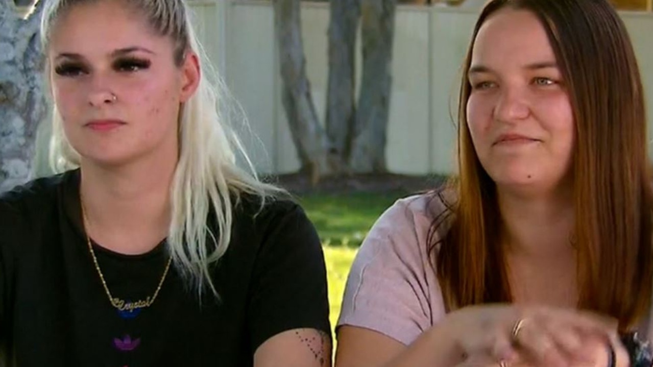 Crystal Kondor (Left) and Breanah Chessells helped track a stolen ute that almost collided with them. Image: Nine