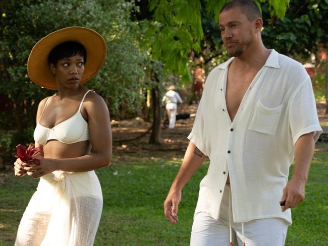 BT_15197_R Naomi Ackie stars as Frida and Channing Tatum as Slater King in director Zoë Kravitz's BLINK TWICE, an Amazon MGM Studios film. Photo credit: Carlos Somonte © 2024 Amazon Content Services LLC. All Rights Reserved.