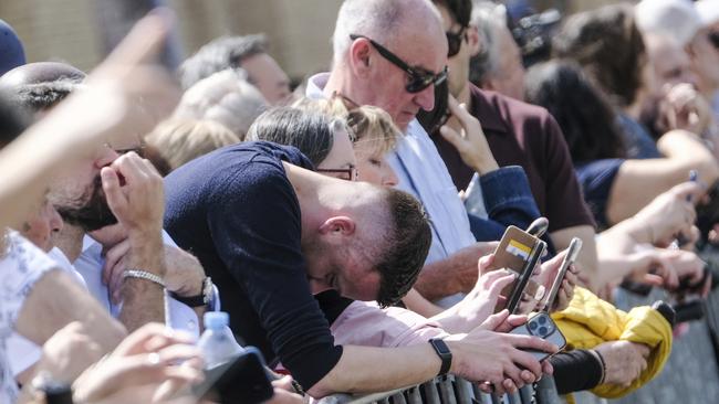 Faithful react to the news of Pope Francis' death in St. Peter's Square at the Vatican. Picture: LaPresse via AP