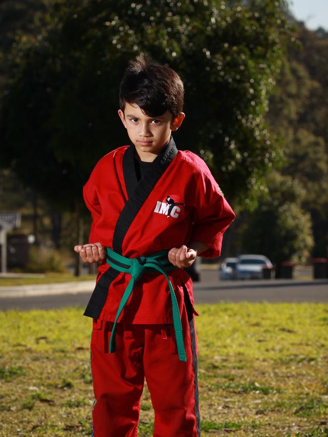 Vansh wants to be a black belt astronaut when he grows up. Picture: Carmela Roche