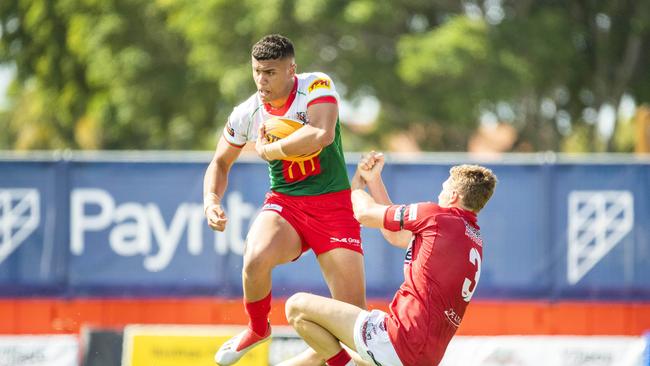 Tony Francis in the QRL Under 18 Mal Meninga Cup last season.(AAP Image/Richard Walker)