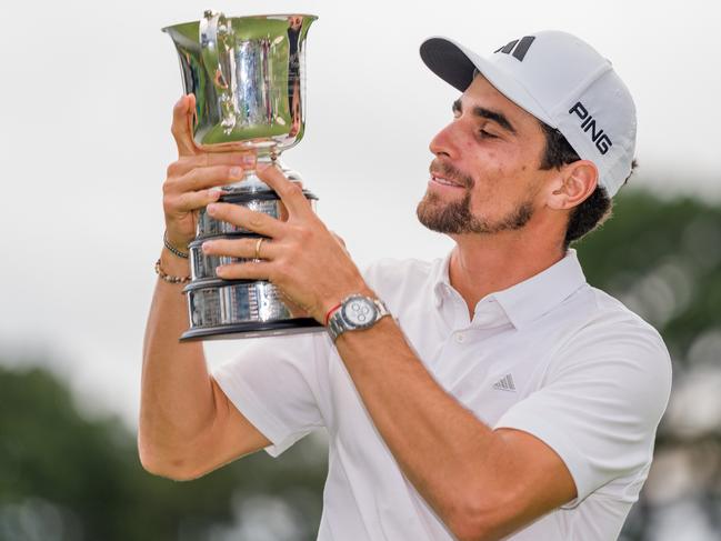 Joaquin Niemann with the 2023 Australian Open trophy. Picture: Andy Cheung/Getty Images