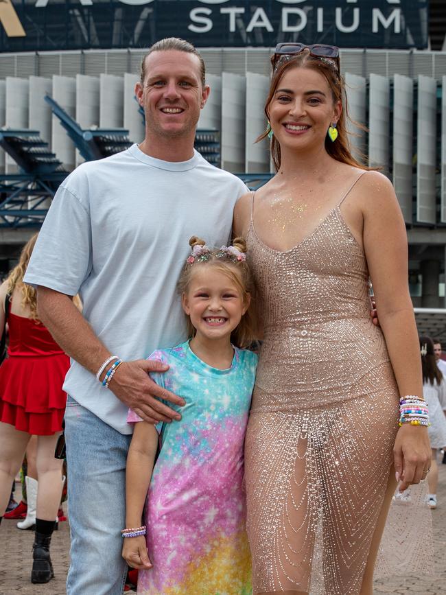 SYDNEY, AUSTRALIA - Daily Telegraph Photos February 26, 2024: Shannon, Stella and Steph at Taylor Swift's The Eras Tour concert held at Accor Stadium in Sydney. Picture: Christian Gilles