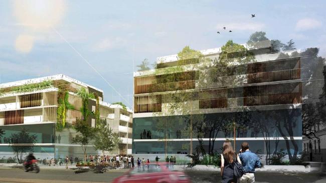 A concept image showing what the redeveloped Cyprus Club would look like from Stanmore Rd.