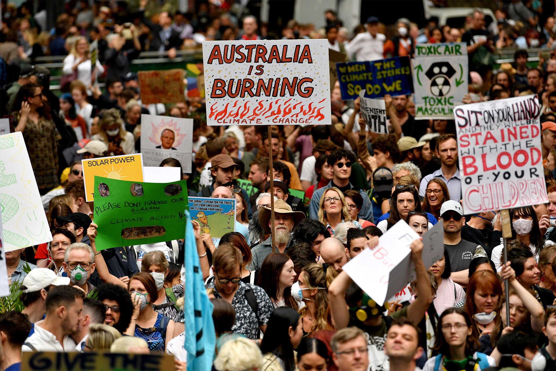 Toxic Air Catastrophic Fires And Scomo S Response Inside Sydney S Climate Change Rally Gq