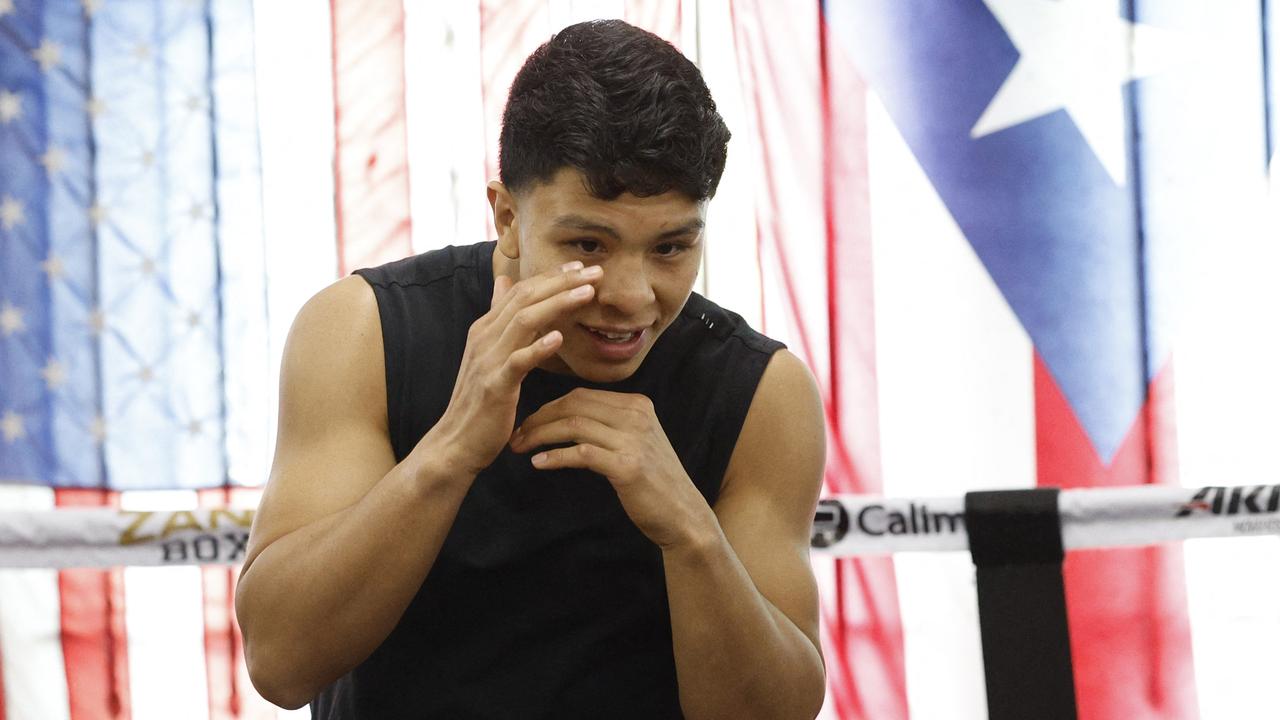 Munguia during a media workout last month.