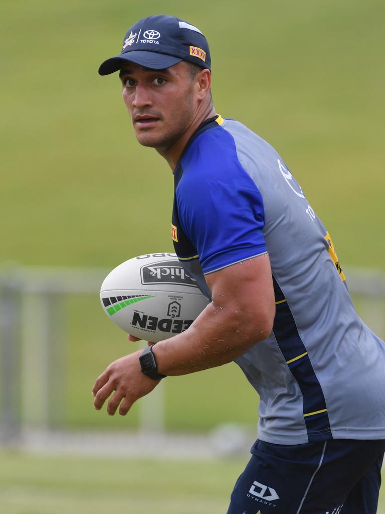 North Queensland Cowboys training at Willlows Sports Complex. Valentine Holmes. Picture: Evan Morgan