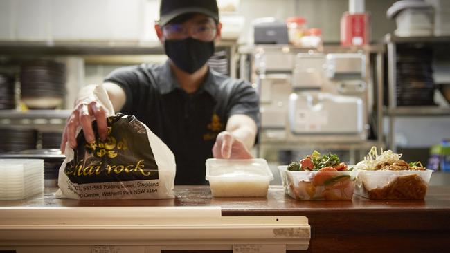 Takeaway at Thai Rock Potts Point. Picture: Nick Cubbin