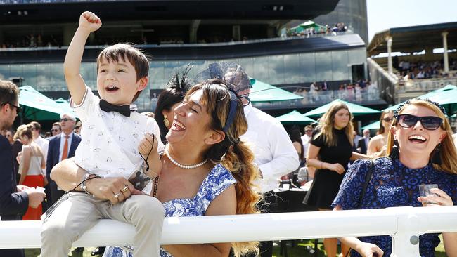 Hunter Perkins picks the winner in race 4 on The Everest race day. Picture: Sam Ruttyn